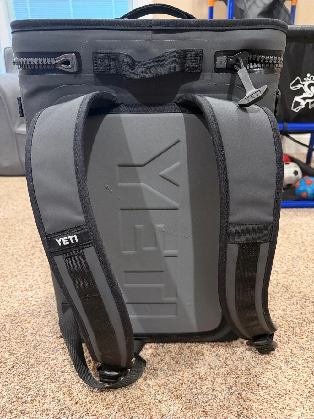 Yeti Soft insulated backpack Cooler in Slate Gray and Black Accents
